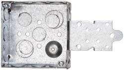 Electrical Outlet Box: Steel, Square, 4